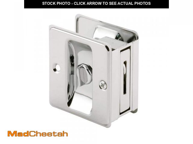 Lot 74-9616780 - Prime-Line Polished Chrome, Pocket Door Privacy Lock - UNUSED