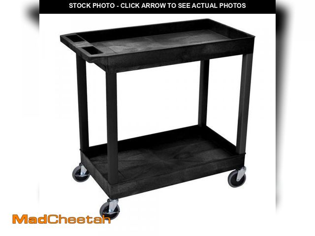 Lot 74-12464361 - *SEE DETAILS* H Wilson E Series 18 in. W x 35 in. L 2-Tub Shelf Utility Cart, Black *SEE DETAILS*  -...