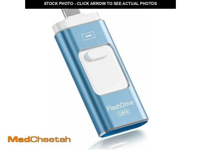 Lot 74-13712109 - Apple MFi Certified 128GB Flash Drive for iPhone Thumb Drive Photo Stick, USB Memory Stick iPhone Fl...