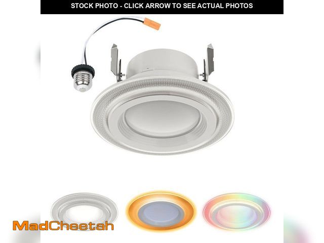 Lot 74-13050464 - HALO RL Dual Zone 4 in. Smart WiFi Recessed LED Trim Connected by WiZ Pro - UNUSED