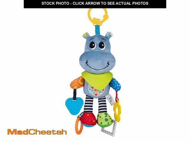 Lot 74-14144944 - Balibazoo Hippo Hanging Baby Activity Toy Ã¢â¬â Soft Plush Sensory Toy with 3 BPA-Free Silicone T...