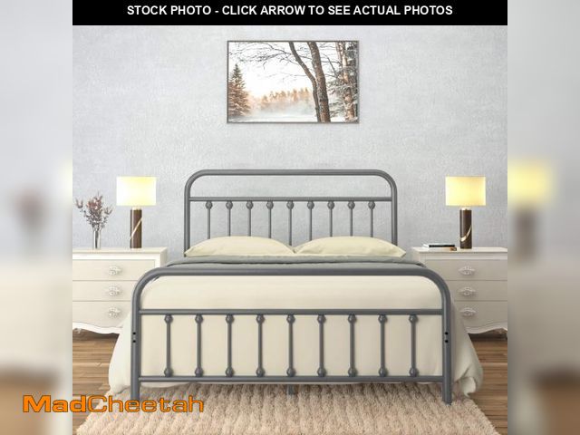 Lot 74-12538823 - Golden Gate Beds Victorian Vintage Style Metal Bed Frame with Wrought Iron Headboard and Footboard, ...