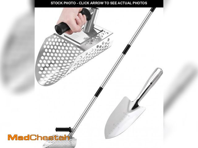 Lot 74-12314371 - TRVL FIELDER Long Handle Sand Scoop, Metal Detecting Sand Scoop with Long Handle, Stainless Steel Be...