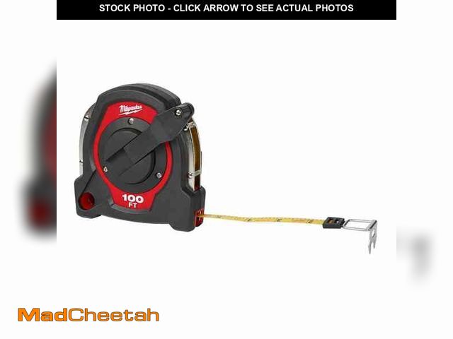 Lot 74-12989257 - *DIRTY* Milwaukee 100 ft. Closed Reel Long Tape Measure *DIRTY*  - USED