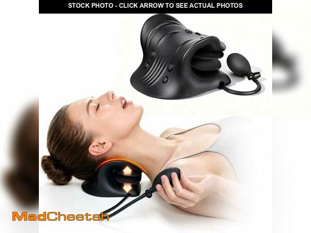 Lot 74-14150839 - Neck Stretcher with Adjustable Airbag Height, Inflatable Neck and Shoulder Relaxer, Ergonomic Pillow...