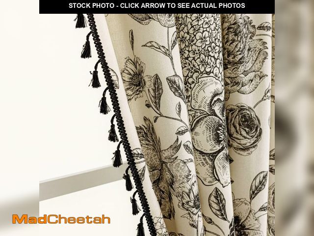 Lot 74-12971967 - F-CHU Patterned Curtains for Living Room 90 Inch Length French Country Floral Drapes Farmhouse Rusti...