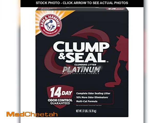Lot 74-12396383 - ARM &amp; HAMMER Clump &amp; Seal Clumping Cat Litter, 14-Day Odor Control Litter, Platinum Multi-Ca...