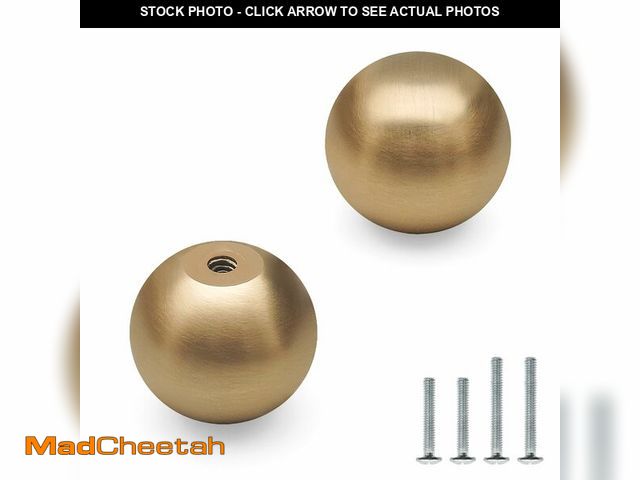 Lot 74-12712108 - FURFITT 10 Pack Champagne Bronze Ball Cabinet Knobs 1 Inch(25mm) Diameter Solid Zinc Alloy Drawer Dr...