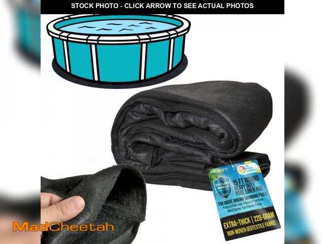 Lot 74-12514235 - U.S. Pool Supply Ground Shield 15' Round Heavy Duty Pool Liner Pad for Above Ground Swimming Pools -...