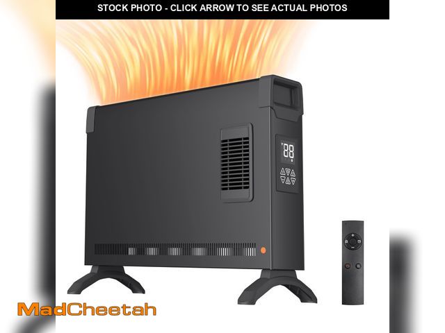 Lot 74-12888803 - BREEZEHEAT 1500W panel space heater for bedroom, living room, home, 55-96F Â°,LED display screen but...