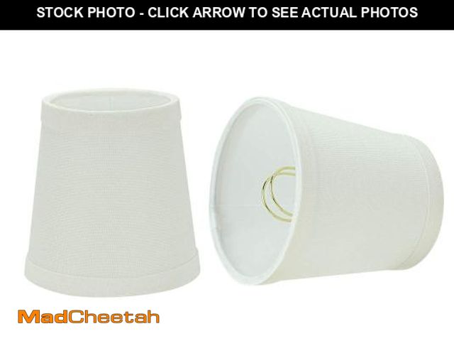 Lot 74-12432955 - Aspen Creative 32719-2A, Empire Clip-On Chandelier Lamp Shade, White, 3" Top x 4" Bottom x 4" Slant ...