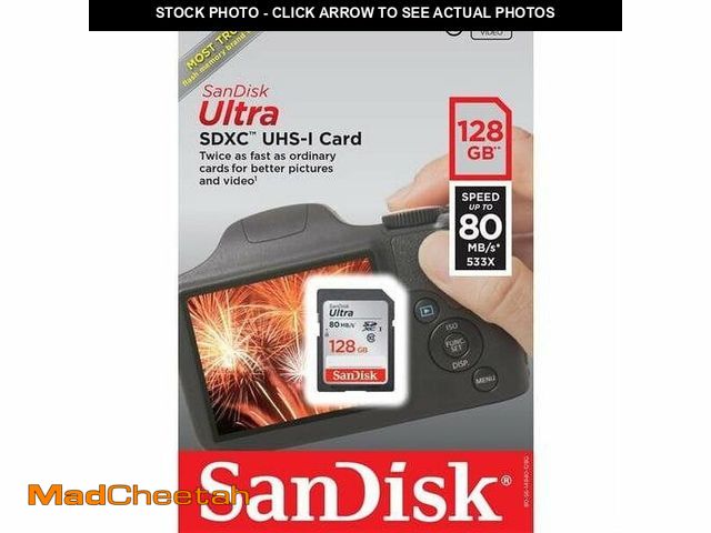 Lot 74-13629790 - SanDisk Ultra Plus 128GB SDXC UHS-I Memory Card - USED