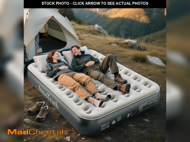 Lot 74-12049940 - InnoTruth Queen Camping Air Mattress with Built-in Pump, 13" Raised Comfort, Ideal for Travel, Campi...