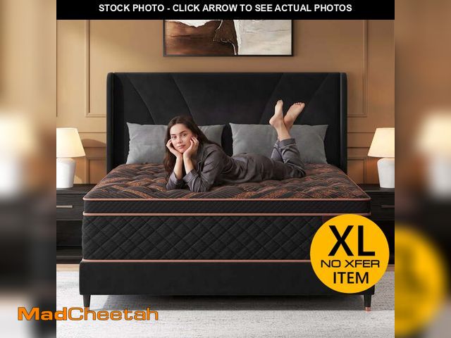 Lot 74-14371135 - Skyhedon Queen Mattress 14 inch Gel Memory Foam Medium Firm Pocket Springs Hybrid Mattress in a box ...