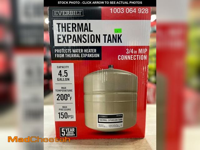 Lot 74-12532001 - Thumbnail: Everbilt 4.5 Gal Thermal Expansion Tank Heavy-Duty Diaphragm HDET4G - UNUSED
