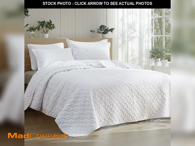 Lot 74-13540716 - Bedsure Quilts Twin Size - Lightweight Bedspreads Twin Size with Basket Weave Pattern, Soft Quilt Be...