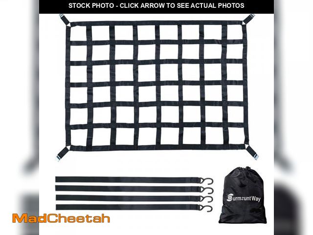 Lot 74-12121517 - Surmountway Cargo Net for Pickup Truck Bed(42" x 50"), Truck Bed Cargo Net with Capacity 1100LBS, He...