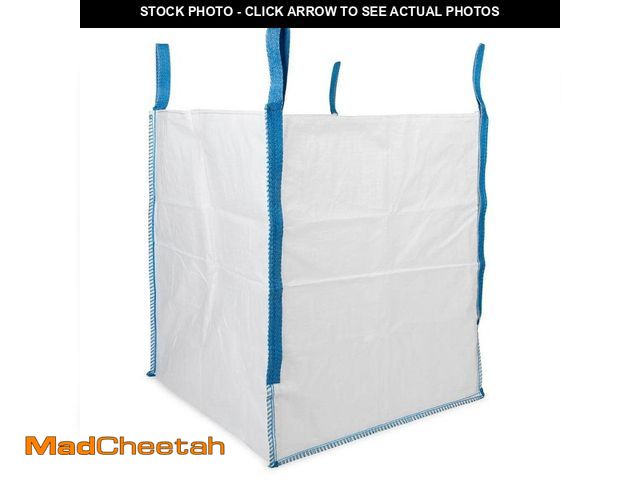 Lot 74-14115344 - DURASACK 200 Gal. Heavy-Duty Builder's Bulk Bag White Outdoor Polypropylene Construction Trash Bag -...