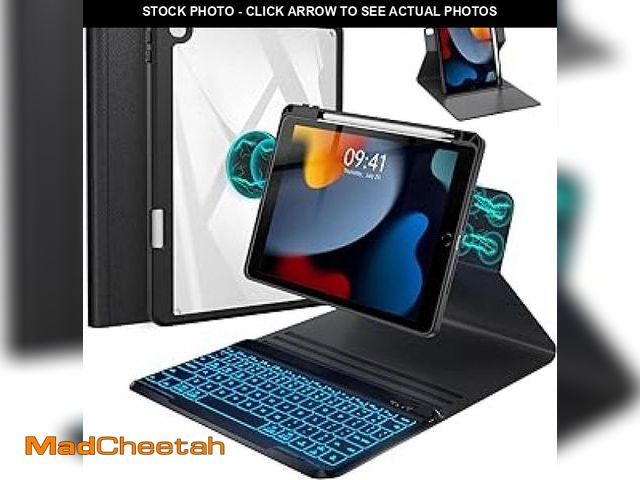 Lot 74-12129665 - BLUTLOTUS Keyboard Case for iPad 9th/8th/7th Generation 10.2 Inch,360ÃÂ° Rotatable Magnetic Keyboar...