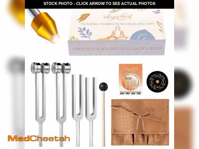 Lot 74-13720743 - Tuning Forks for Healing(128Hz, 136.1Hz, 432Hz, 528Hz),Medical-Grade Weighted &amp; Unweighted Tunin...