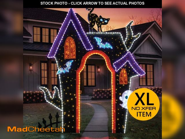 Lot 74-12886954 - (SOME DAMAGE) Member's Mark 10' Pre-Lit Haunted House Arch - UNUSED