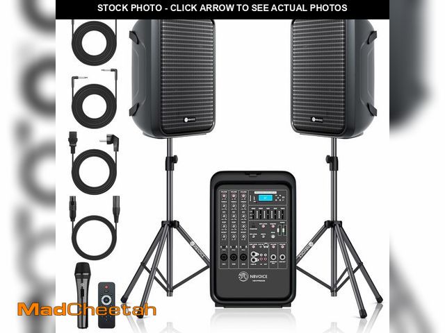 Lot 74-12689314 - NBVOICE Professional Portable All-in-One Integrated 2-Way PA System Fixed Setup, Suitcase Design w/ ...