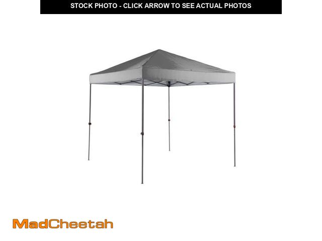 Lot 74-12464321 - *SEE DETAILS* Everbilt 8 ft. X 8 ft. Grey Straight Leg Instant Canopy Pop Up Tent Sto-N-Go *SEE DETA...