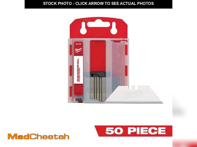 Lot 74-12783994 - Milwaukee General Purpose Utility Blade (50-Pack) - UNUSED