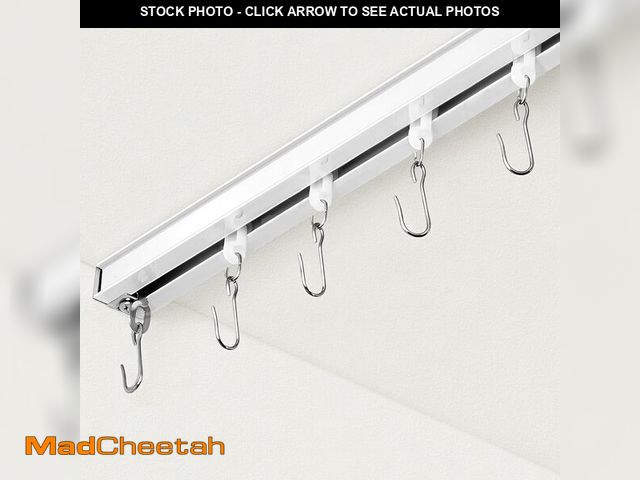 Lot 74-13835852 - FELIDESIGN Curtain Track, Ceiling Curtain Track for Room Divider, Ceiling Mount Rail Set with Roller...