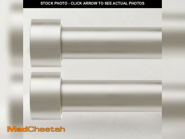 Lot 74-14205103 - 2 Pack Curtain Rods for Windows 66 to 120 Inch(5.5-10ft), 1 Inch Brushed Nickel Curtain Rods Set, Ad...