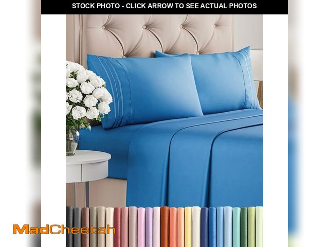 Lot 74-13951368 - King Size 4 Piece Sheet Set - Comfy Breathable &amp; Cooling Sheets - Hotel Luxury Bed Sheets for Wo...