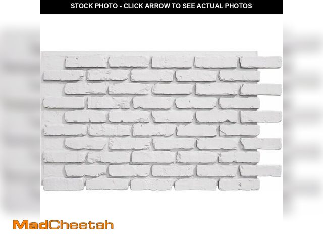 Lot 74-13844516 - (SOME DAMAGE) EverStone Aged Brick Faux Brick Panel, 46 7/8"W x 27"H x 1 1/4"D, Whitestone Color - U...