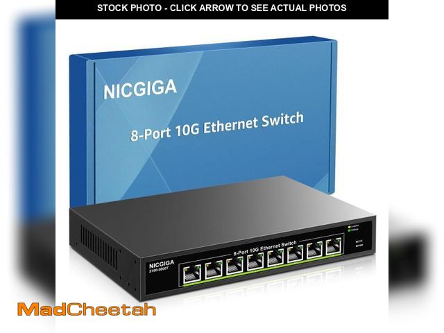 Lot 74-11545821 - 8 Port 10G Ethernet Switch Unmanaged,with 8X 10Gb Base-T Ports, NICGIGA 10Gbps Network Switch Easy f...