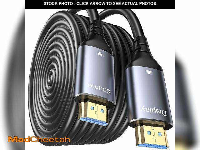 Lot 74-13621500 - 8K Fiber Optic HDMI Cable 50FT, 48Gbps HDMI 2.1 Cable Ultra High Speed 8K@60Hz,4K120Hz,HDCP 2.2&amp;...