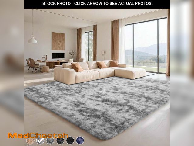Lot 74-14352413 - CozyDesg 9ft x 12ft Area Rugs, Soft Fluffy Area Rugs Floor Mat Floor Rugs for Living Room Bedroom Mo...