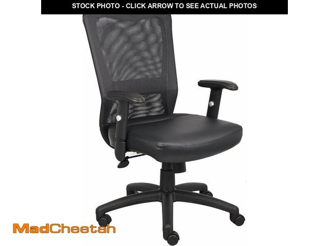 Lot 74-12827626 - Boss Office Products B580 Boss Web Chair, Black/Black, High-Back - UNUSED
