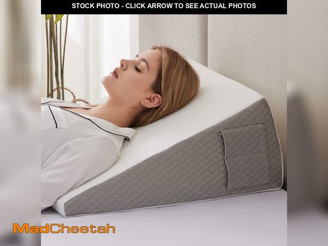 Lot 74-12694612 - Ruqmuis Wedge Pillow for Acid Reflux, Bed Wedge Pillow for Headboard 10", Pillow Wedge for Back Pain...