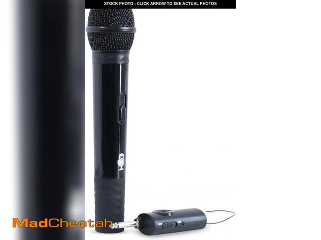 Lot 74-12331673 - Singing Machine Portable Wireless Microphone (Black) - Premium Unidirectional UHF Wireless Mic for S...