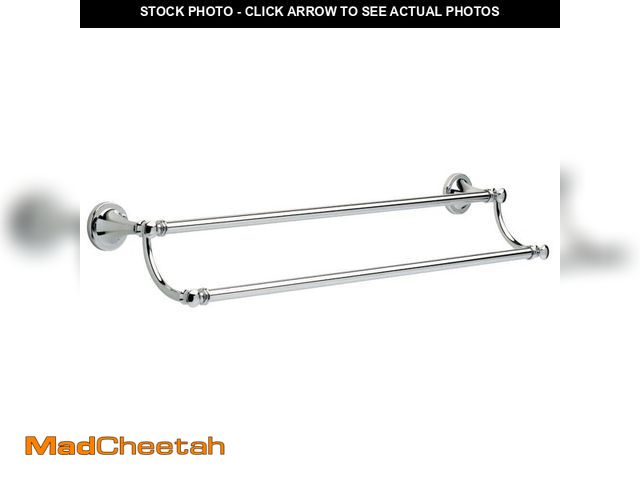 Lot 74-13038310 - Delta Silverton 24 in. Wall Mount Double Towel Bar Bath Hardware Accessory in Polished Chrome - UNUS...