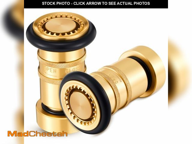 Lot 74-13630006 - Shimeyao 2 Pcs 1.5" NPT/NPSH Fire Hose Nozzle Brass Fire Equipment Heavy Duty Industrial Spray Jet F...