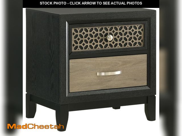 Lot 74-12561181 - (MISSING HARDWARE,PIECES) Coaster Company Home Furnishings Valencia 2-Drawer Nightstand Light Brown ...