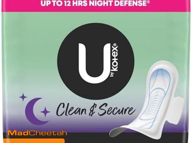 Lot 74-12366391 - U by Kotex Clean &amp; Secure Overnight Maxi Pads, 90 Count (3 Packs of 30) (Packaging May Vary) - U...