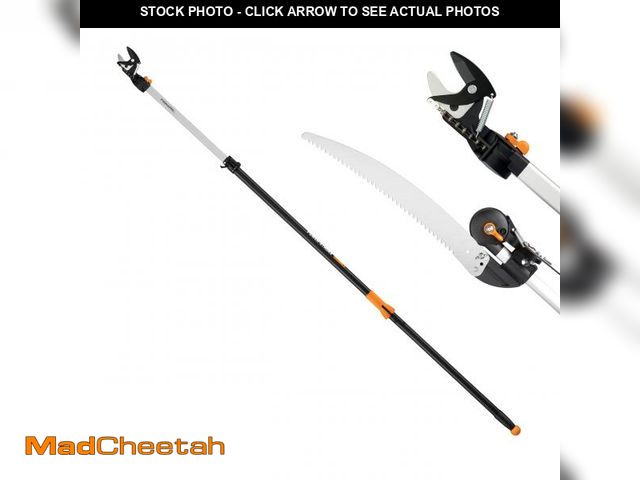 Lot 74-12161632 - Fiskars 2-in-1 Extendable Tree Pruner and Pole Saw (Extends 7.9 - 12 feet) with Rotating Head, Pruni...