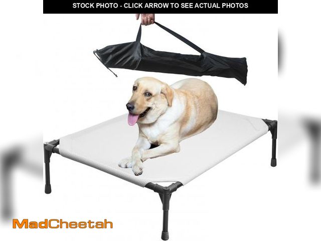 Lot 74-12098512 - Soft Mesh Elevated Pet Bed for Large Medium Dogs Outdoor Resting Cot with Water-Resistant, Air-Perme...