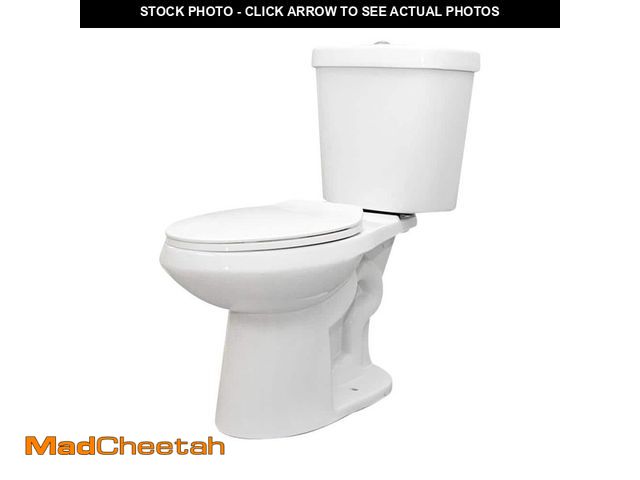 Lot 74-12773232 - Glacier Bay 12 inch Rough In Two-Piece 1.1 GPF/1.6 GPF Dual Flush Elongated Toilet in White Seat Inc...