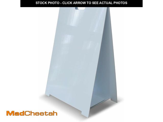 Lot 74-12544049 - Flipside Products 35.5"x 23" Double- Sided Corrugated Plastic Dry Erase Marquee Easel, Signboard, In...
