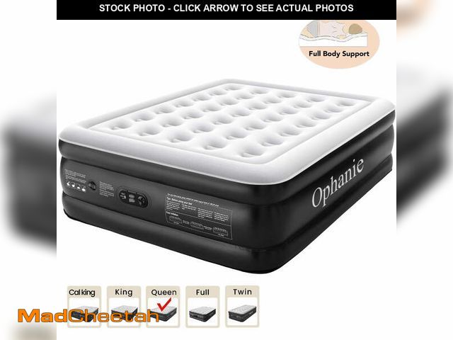 Lot 74-14260761 - Ophanie Queen Air Mattress, 18-Inch Elevated Inflatable Bed with Built-in Pump, Puncture-Resistant, ...