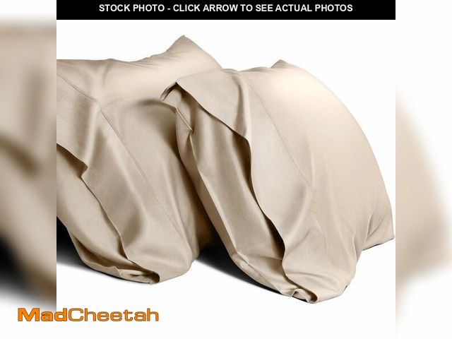 Lot 74-12444406 - WishSmile Taupe Cooling Pillowcases King Pillow Cases Set of 2,Hair and Skin Friendly,20x36 inches -...