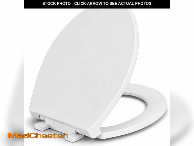 Lot 74-13927000 - Elongated Toilet Seat, 18.5" Soft/Slow Close Oval (Oblong) Toilet Seat for Elongated Toilets, No-Sla...