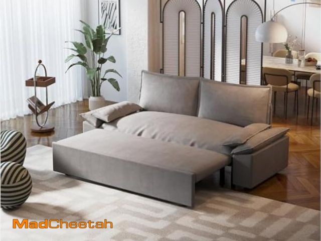 Lot 74-12207623 - 70.1" Queen Pull Out Sofa Bed, 3-in-1 Convertible Sleeper Sofa with 2 Soft Pillows,Multi-Functional ...